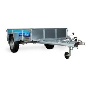 En frilagd bild på en bromsad släpvagn som vi erbjuder till privatpersoner och företag